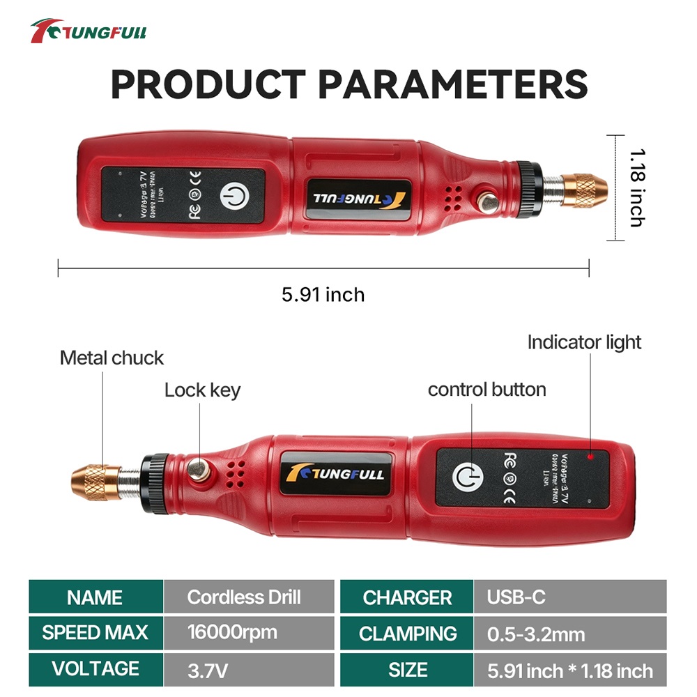 TUNGFULL 3.7V Cordless Rotary  - Power Tools Usa review and price