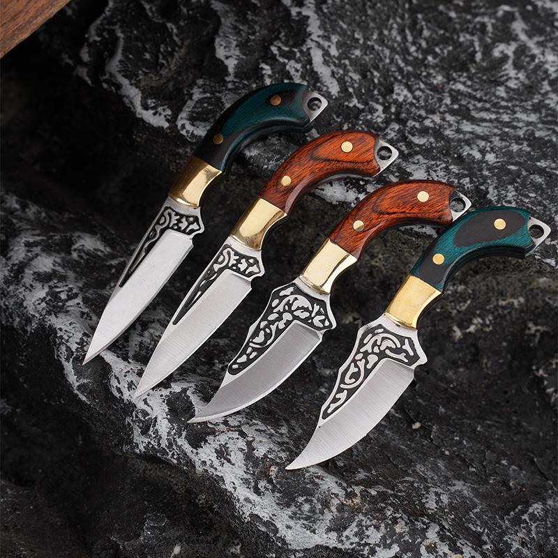 EDC Camping Wooden Handle Knif - Power Key Tools review and price