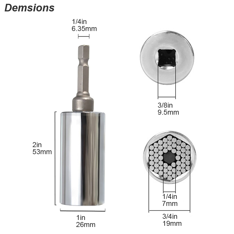 Universal Socket Wrench Head S - Power Key Tools review and price